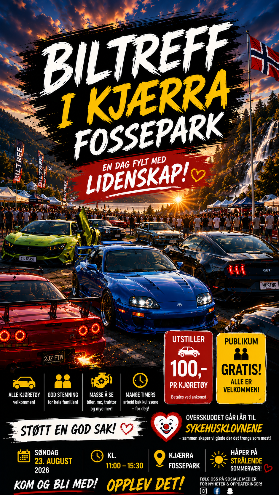 Snapchat-vennlig bilde 2 for Hobbykjøretøyets dag i Kjærra Fossepark